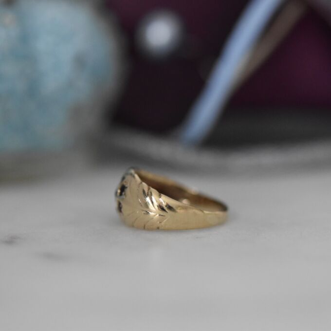 Garnet Cluster Ring in 9ct Gold