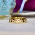 Chain Design Band Ring in 9ct Gold