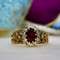 Garnet Ring in 9ct Gold