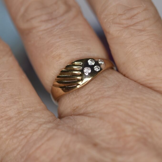 Graduating Texture Ring in 9ct Gold