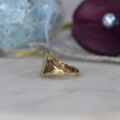 Part Engraved Signet Ring in 9ct Gold