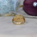 Part Engraved Signet Ring in 9ct Gold