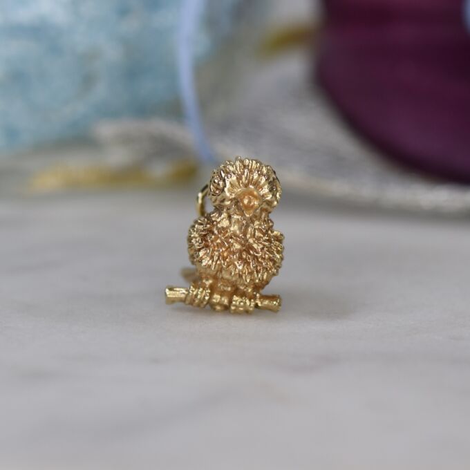 Chirping Bird Pendant in 9ct Gold