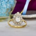 Pear Cluster Ring in 9ct Gold