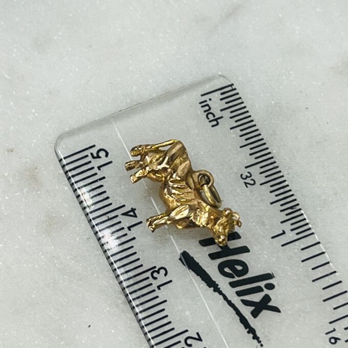 Dairy Cow Charm Pendant in 9ct Gold