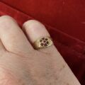 Garnet Cluster Ring in 9ct Gold