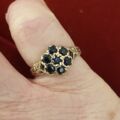 Sapphire Cluster Ring in 9ct Gold