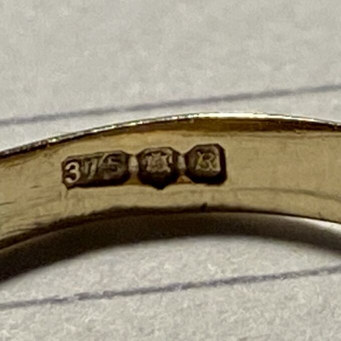 Garnet Cluster Ring in 9ct Gold