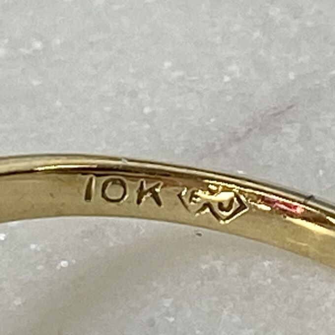 Synthetic Ruby Ring in 10ct Gold