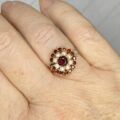 Pearl & Garnet Ring in 9ct Gold