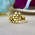 Green Sapphire Cluster Ring in 9ct Gold