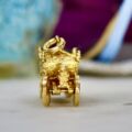 Four Wheel Carriage in 9ct Gold