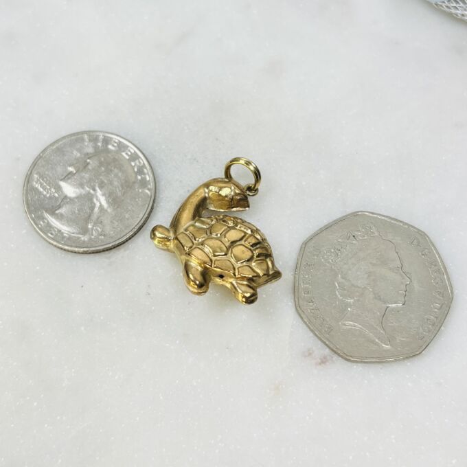Tortoise Character Pendant in 9ct Gold