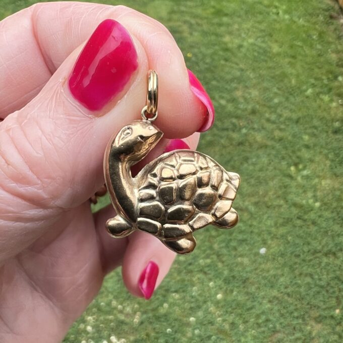 Tortoise Character Pendant in 9ct Gold