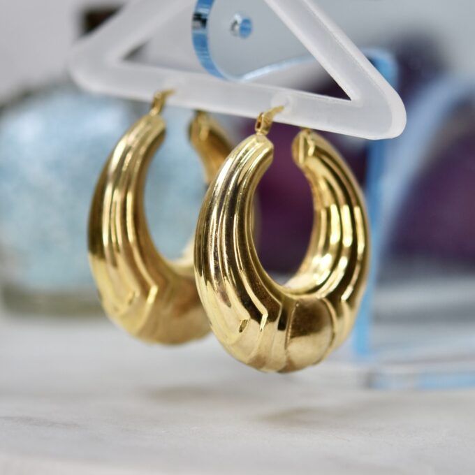 Bold Hoop Earrings in 9ct Gold