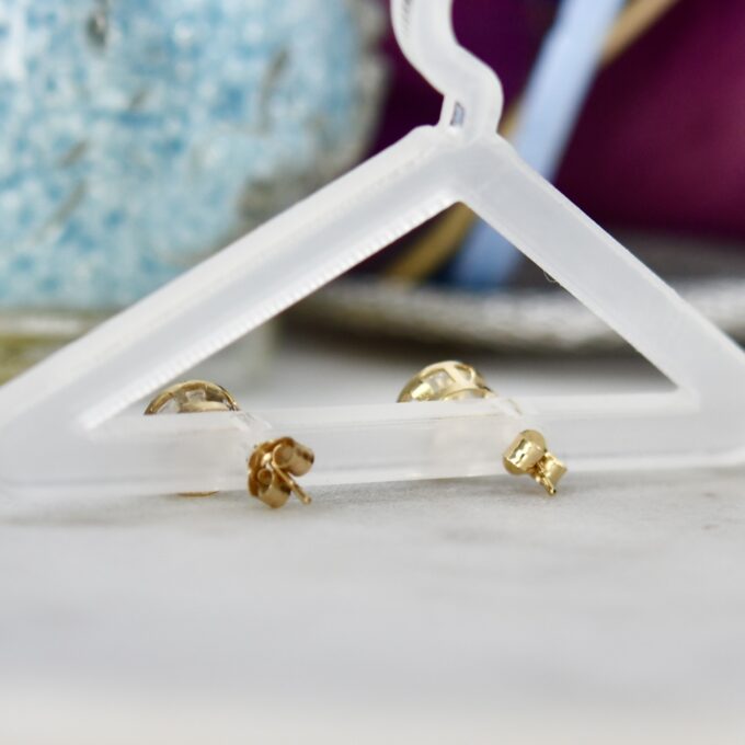 Brilliant CZ Stud Earrings in 9ct Gold