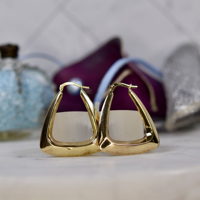 Handbag Earrings in 9ct Gold
