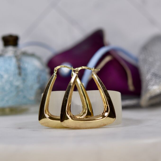 Handbag Earrings in 9ct Gold