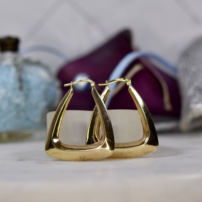 Handbag Earrings in 9ct Gold