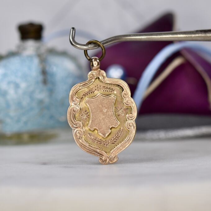 Shield Medallion Pendant in 9ct Gold