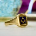 Masonic Swivel Ring in 9ct Gold