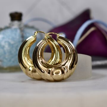Bold Hoop Earrings in 9ct Gold