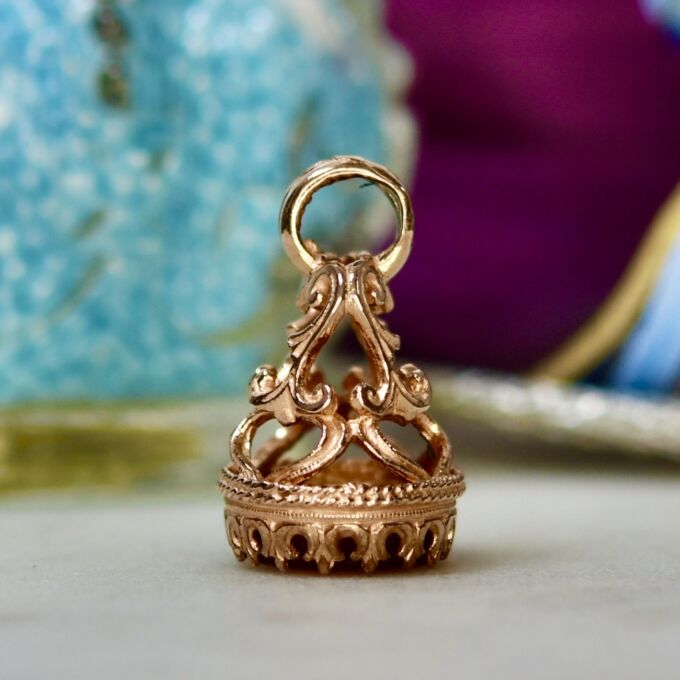 Fixed Fob with Carnelian in 9ct Rose Gold