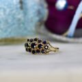 Sapphire Cluster ring in 9ct Gold
