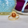 Agate Solitaire Ring in 9ct Gold