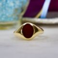 Carnelian Signet Ring in 9ct Gold