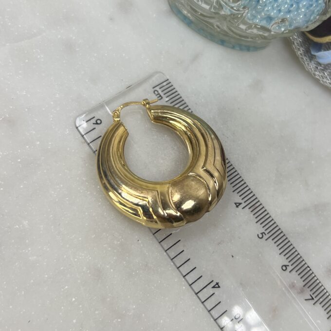 Bold Hoop Earrings in 9ct Gold