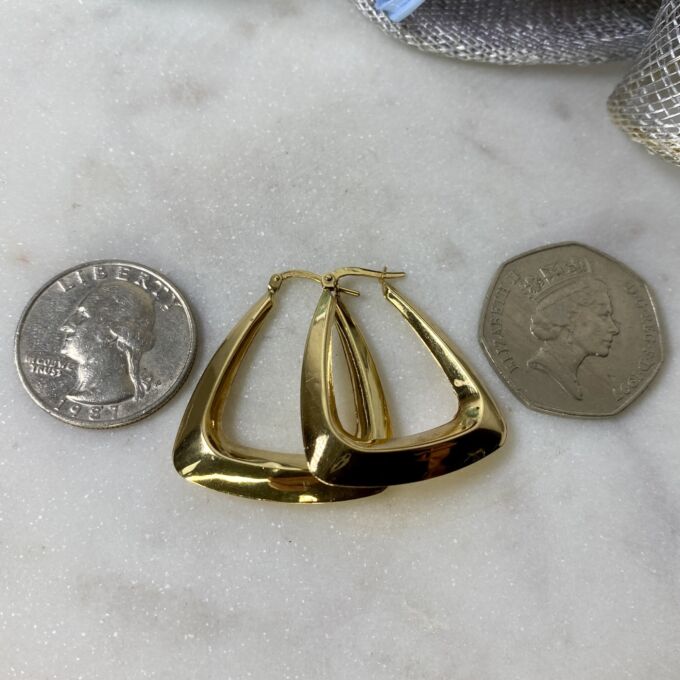 Handbag Earrings in 9ct Gold