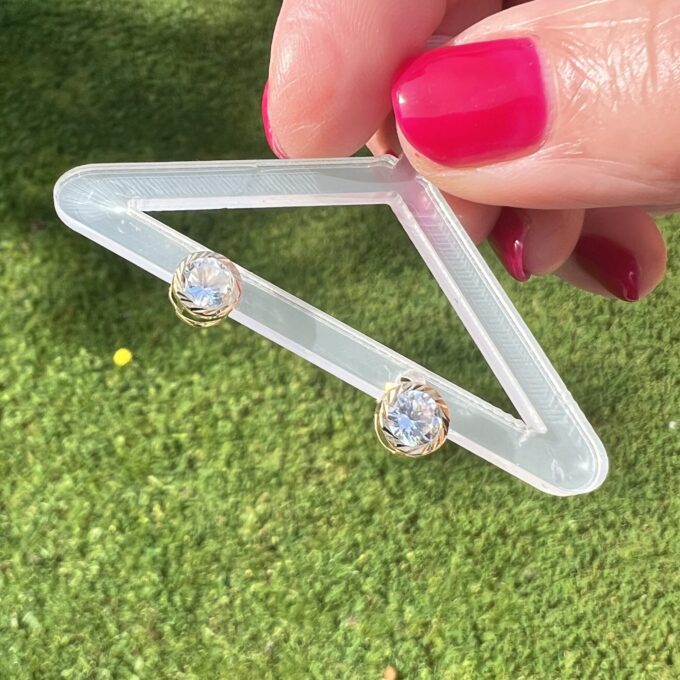 Brilliant CZ Stud Earrings in 9ct Gold