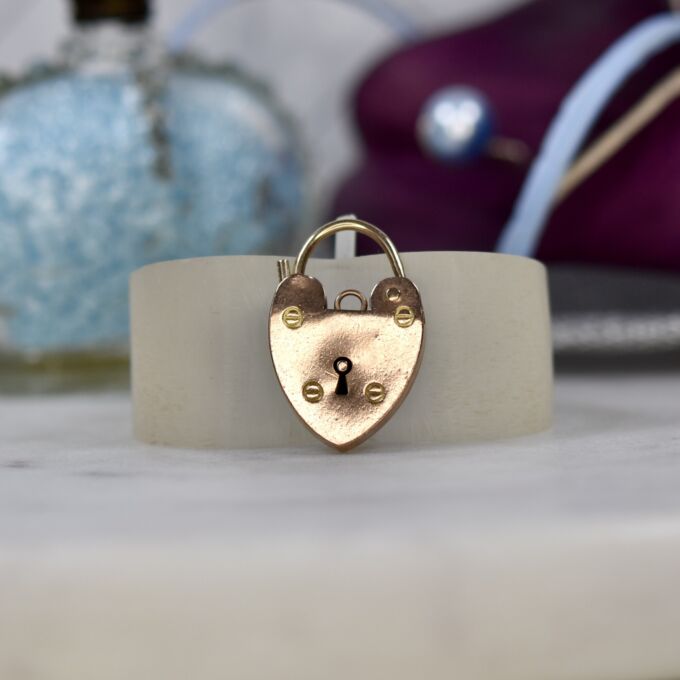 Simple Heart Padlock in 9ct Rose Gold