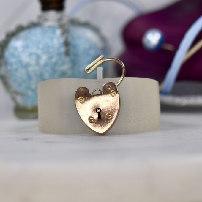 Simple Heart Padlock in 9ct Rose Gold