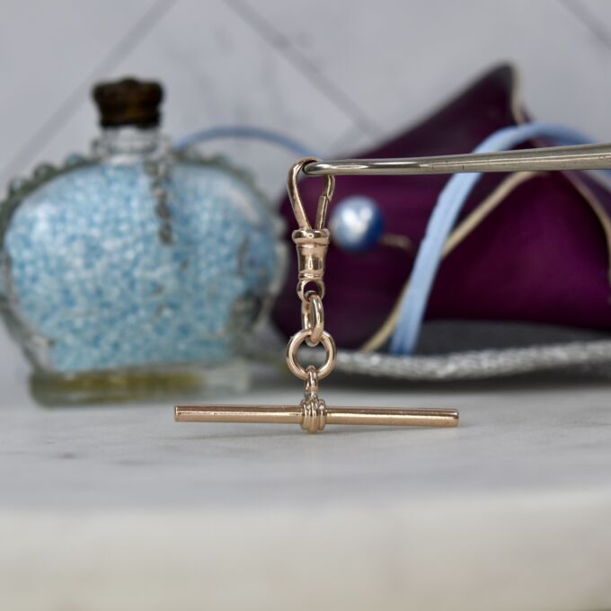 T Bar Dog Clip Combination Pendant in 9ct Gold