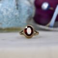 Garnet Solitaire Ring in 9ct Gold