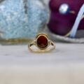Garnet Solitaire Ring in 9ct Gold