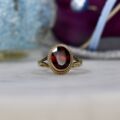 Garnet Solitaire Ring in 9ct Gold