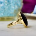 Onyx Solitaire Ring in 9ct Gold