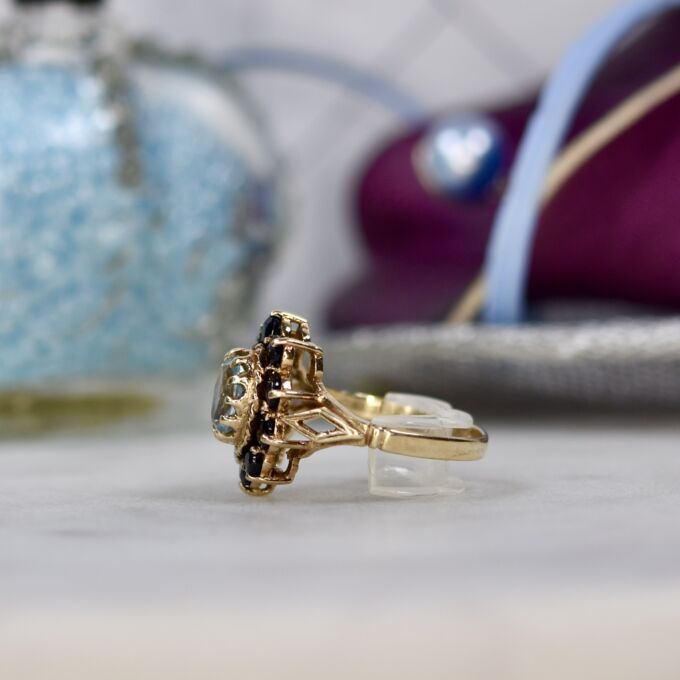 Topaz and Sapphire Ring in 9ct Gold