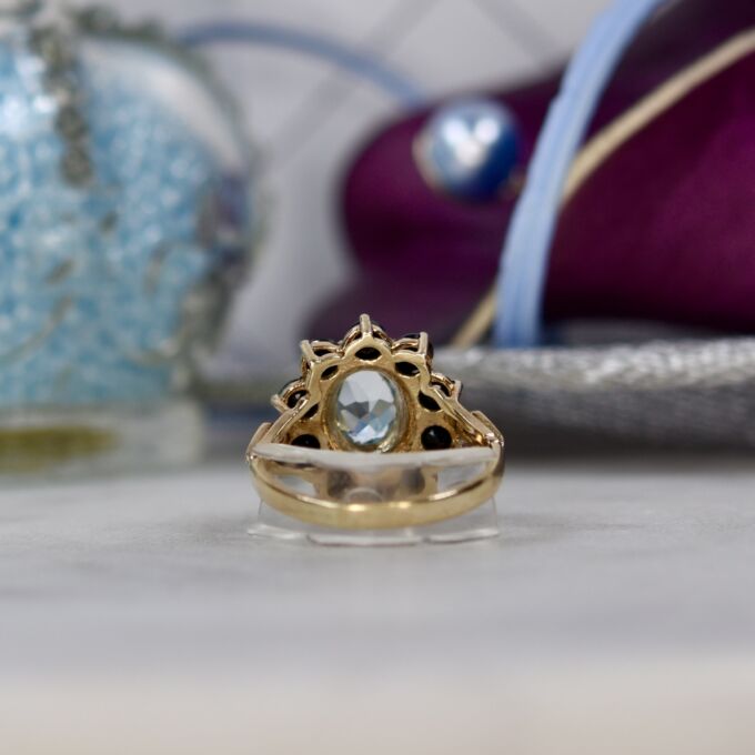 Topaz and Sapphire Ring in 9ct Gold