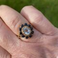 Topaz and Sapphire Ring in 9ct Gold