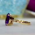 Amethyst Solitaire Ring in 9ct Gold