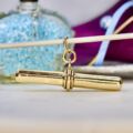 Huge Heavyweight T or Albert Bar Pendant in 9ct Gold