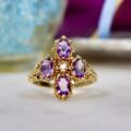Ornate Amethyst Ring in 9ct Gold