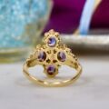 Ornate Amethyst Ring in 9ct Gold