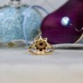 Garnet Cluster Ring in 9ct Gold