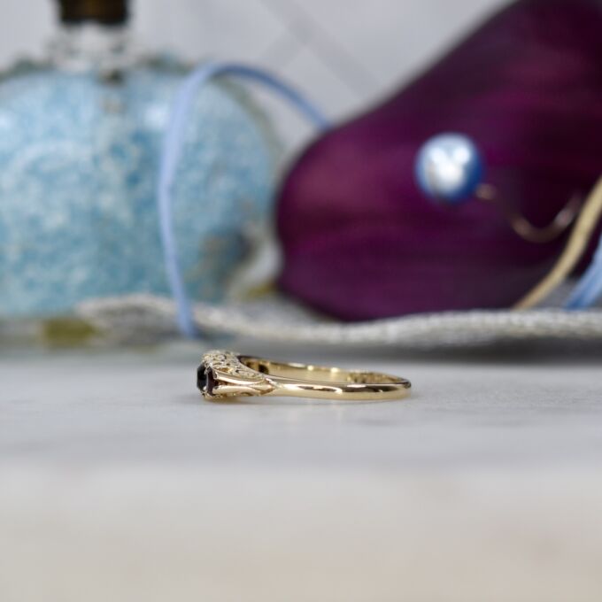 Graduating Garnet Five Stone Ring in 9ct Gold