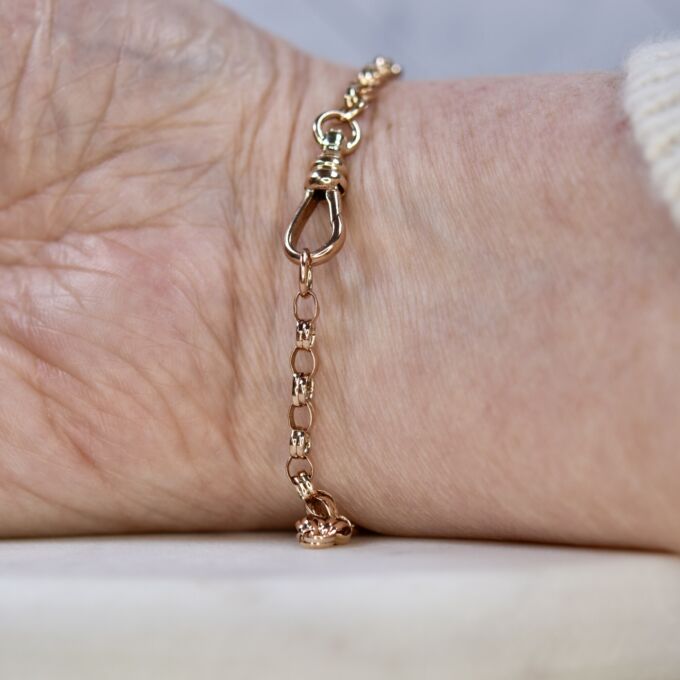 Double Link Bracelet in 9ct Rose Gold